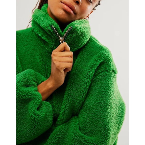 FREE PEOPLE Get Cozy Teddy Jacket / Rolling Hills - Picture 9 of 16